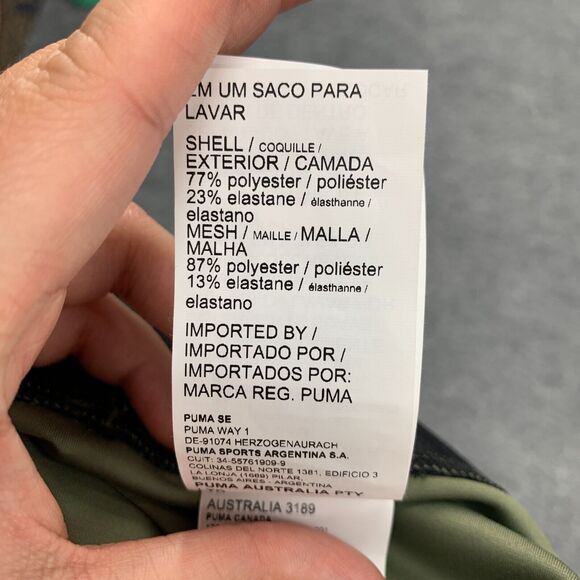 Puma Evide Bike Short Women XS Extra Small Moss High Waisted Mesh Panel Unpadded - Picture 12 of 14